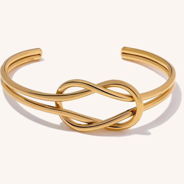 Bracelet nœud plaqué or