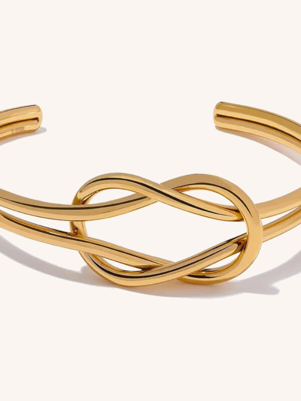 Bracelet nœud plaqué or