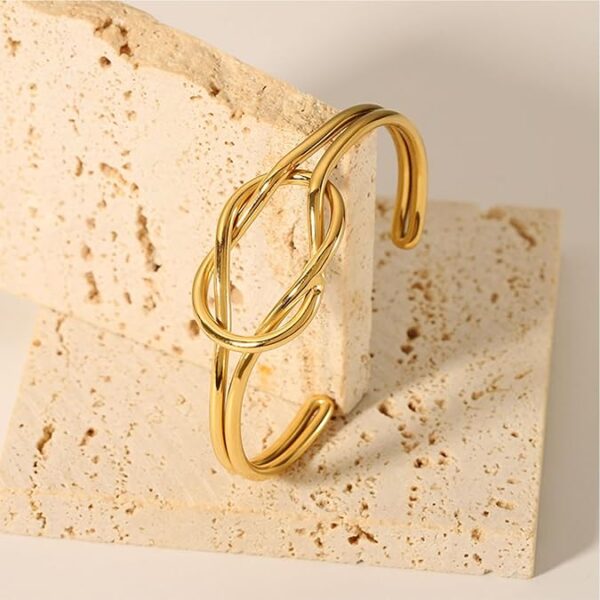 Bracelet nœud plaqué or
