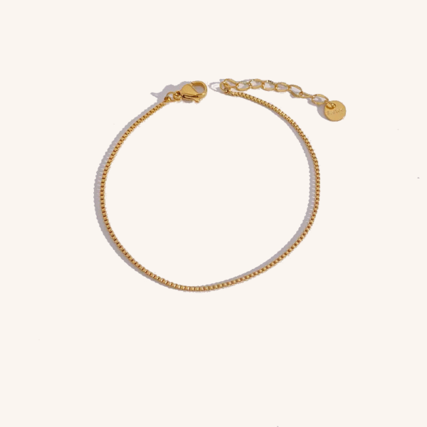 bracelet en acier plaque or