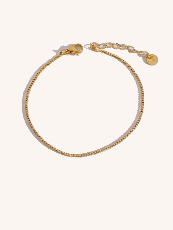 bracelet en acier plaque or