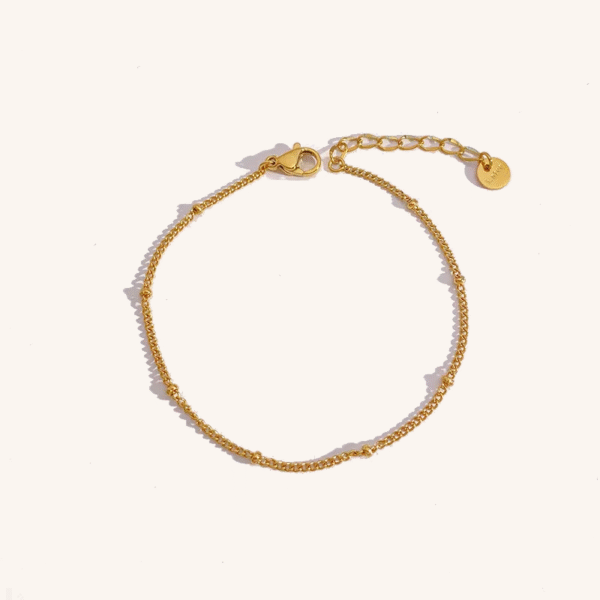 bracelet en acier plaqué or 18 carats