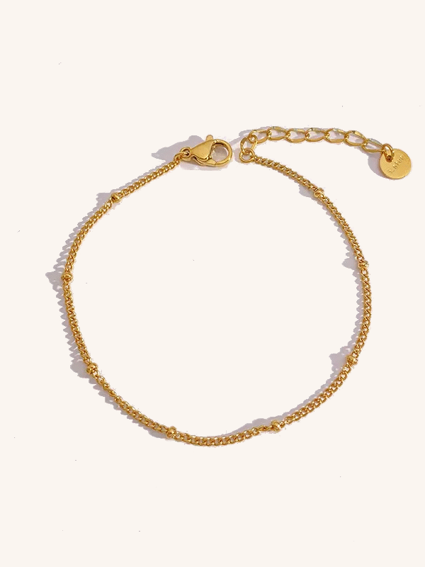 bracelet en acier plaqué or 18 carats